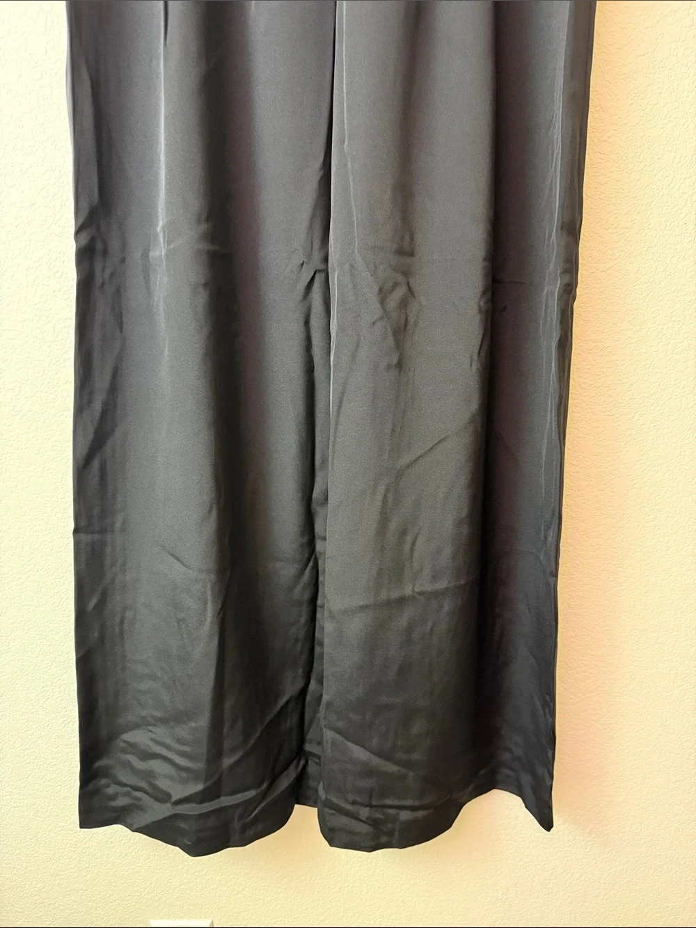 Lafayette 148 New York Pleated Wide Leg Black Silk‎ Dress Pants Size 8